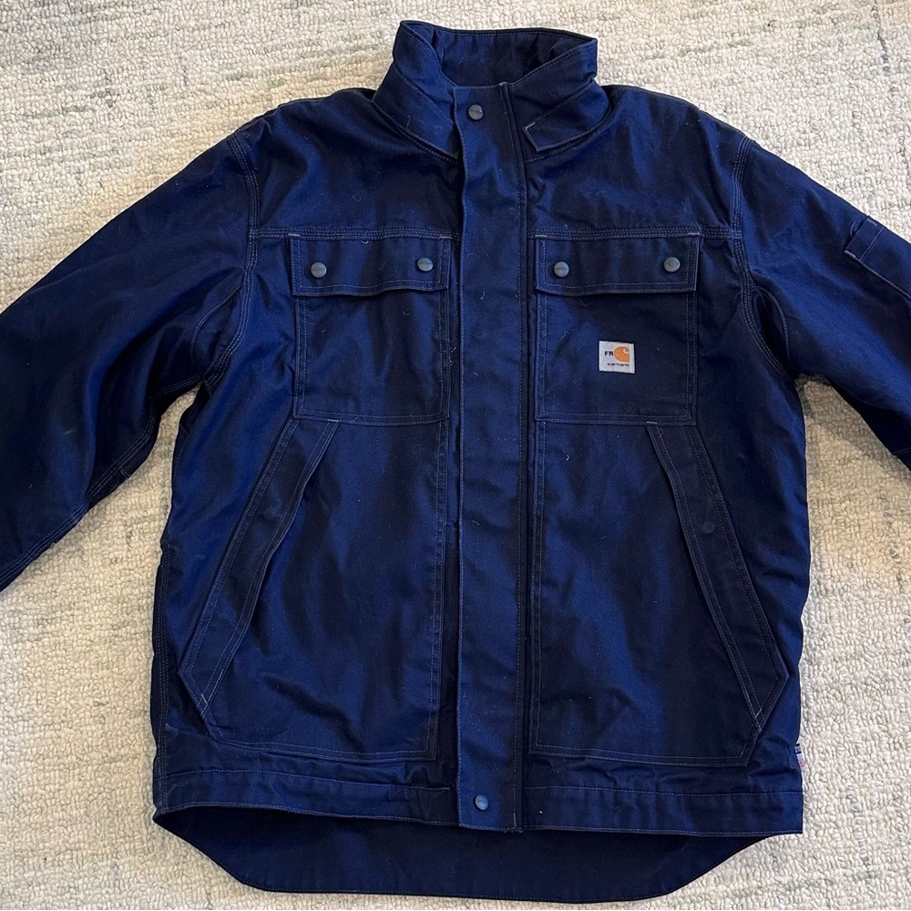 Carhartt FR Relaxed Fit Jacket in Navy Blue